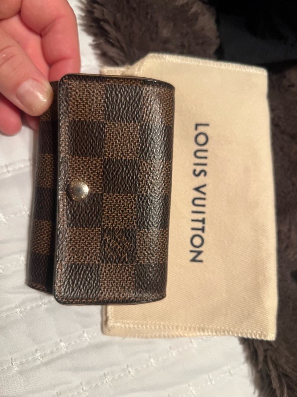 Louis Vuitton Brown Damier Canvas Key Holder